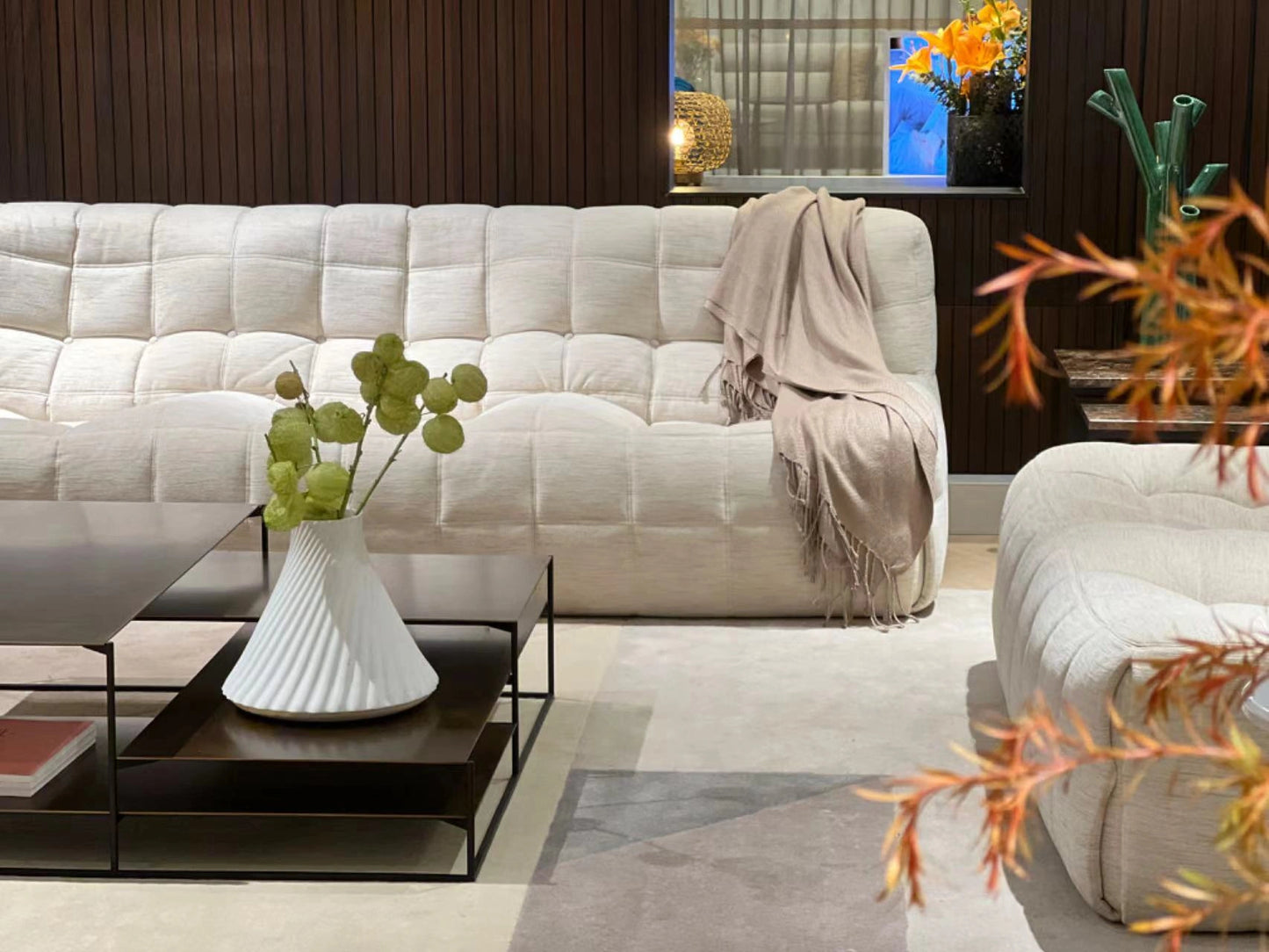 Waffle Lounge Sofa | Compressed Sofa | Lazy Lounge Chair | Modern Minimalist Armless Sofa | Bedroom & Living Room Seating | High-Density Foam Soft Couch